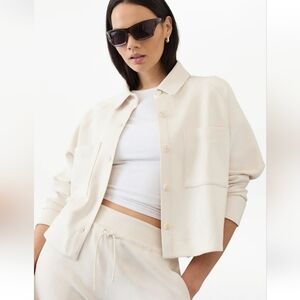 ATHLETA Alure Swing Travel Jacket Shacket Bone XXS NWT